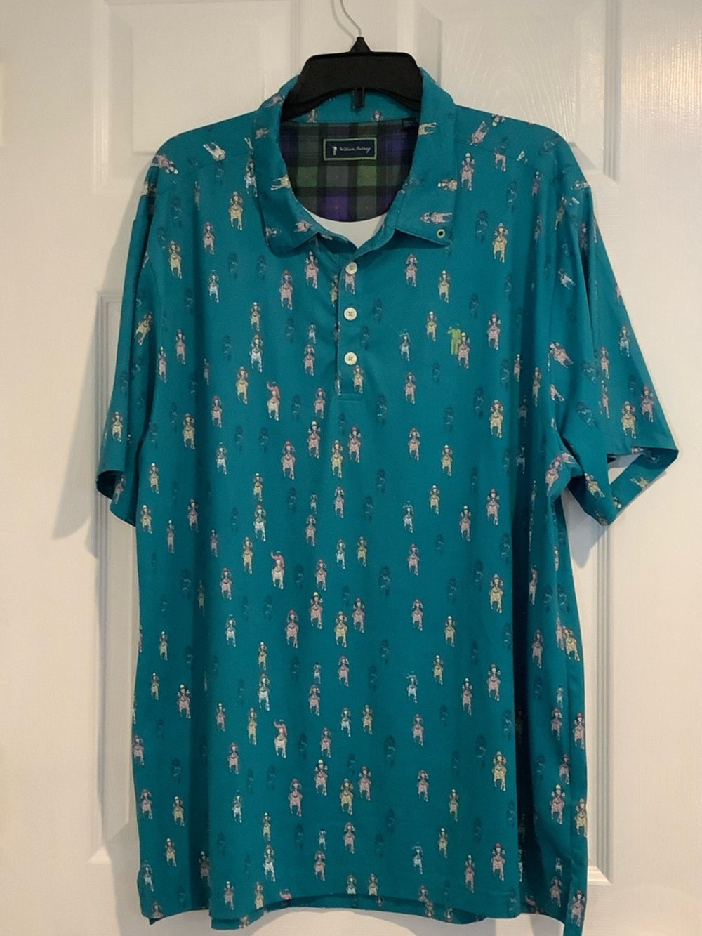 WILLIAM MURRAY  Polo Horse Racing Lightweight Summer Golf Shirt XL